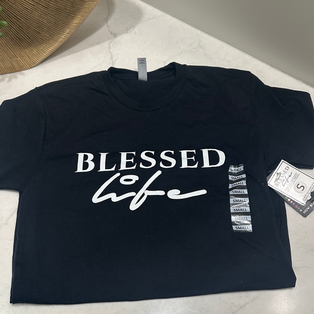 Black 'Blessed Life' T-Shirt